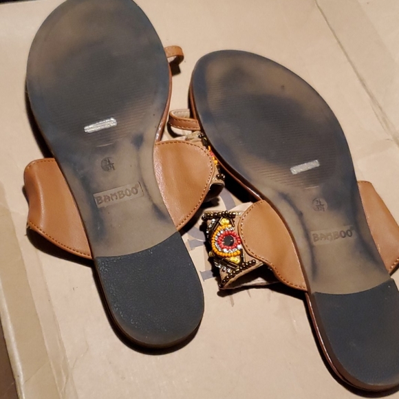 Bamboo womens beaded sandals 👡 - Picture 4 of 4